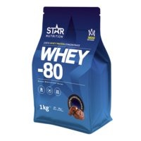 Whey-80, 1 kg, Vadelma, Star Nutrition