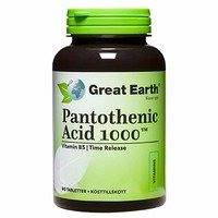 Pantothenic Acid, 1000 mg, 90 tablettia, Great Earth