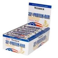 24 x 32% Protein-Bar, 60 g, Vanilla, Weider