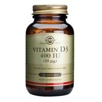 D-Vitamiini, 400 IU, 100 kapselia, Solgar