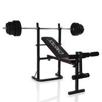 Weight bench with 40 kg barbell set, Gymstick