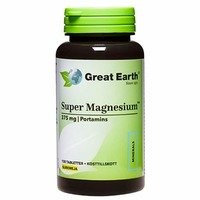 Super Magnesium 375 mg, 100 tablettia, Great Earth