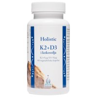 K2D3-vitamiini oliiviöljyssä, 60 kapselia, Holistic