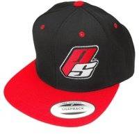 Flat Bill Snapback, Black/Red, Pro Supps