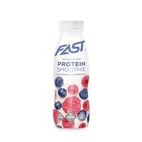 Natural Protein Smoothie, 330 ml, Raspberry & Blueberry, FAST Sports Nutrition