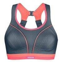 Ultimate Run Bra, Grey/Coral, 70C, Shock Absorber