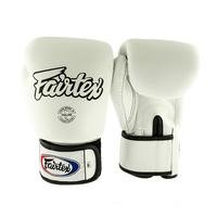 Fairtex BGV1 Classic Universal Muay Thai Glove, White, 10 oz
