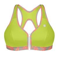 Active Zipped Plunge Bra, Lime, 75B, Shock Absorber