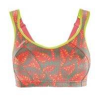 Active MultiSports Support Bra, Print flower red, Shock Absorber