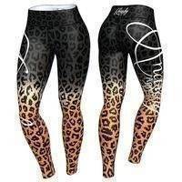 Ocelot Leggings, Gray/Orange, L, Anarchy