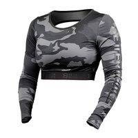 Chelsea Cropped Longsleeve, Dark camo, M, Better Bodies Women