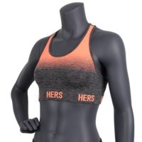 Star Nutrition Hers Sports Bra, Grey/Coral, XS/S, Star Nutrition Hers Apparel