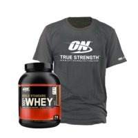 100% Whey Gold Std, 2273 g + True Strength T-Shirt, Large, Optimum Nutrition