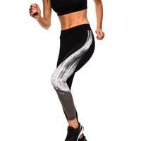 Oblique Block Tights, Black Oblique, Casall Sports Wear Women