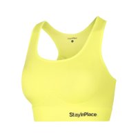 Rib Seamless Bra, cyber yellow, Large, Stay in place