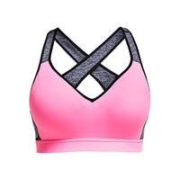 Cross Back Bra, Bright Rose, L, Stay in place