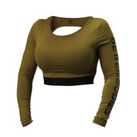 Chelsea Cropped Longsleeve, Military Green, L, Better Bodies Women