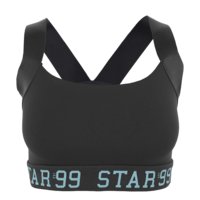 Star Nutrition -99 Sports Bra, Black/Turquoise, Dam, L, Star Nutrition Gear