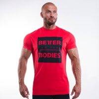 Casual Tee, Bright Red, S, Better Bodies Men