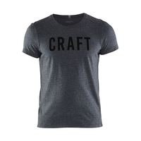 Deft 2.0 Shortsleeve Tee, Black Melange, L, Craft Men