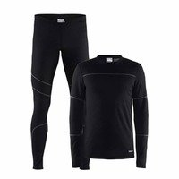 Baselayer Set M, Black/Granit, S, Craft Men