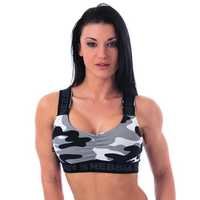 Nebbia Camo Mini Top, White/Camo, L, NEBBIA