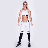 Nebbia Over The Knee Legging, White/Black, L, NEBBIA