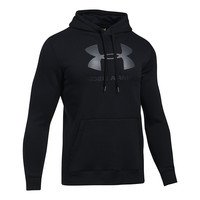 Rival Fitted Graphic Hoodie, Black, L, Under Armour Men