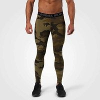 Hudson Logo Tights, Dark Green Camo, S, Better Bodies Men