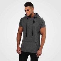 Bronx T-shirt Hoodie, Dark Grey Melange, S, Better Bodies Men