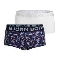 2-Pack Mini Shorts BB Paint, Sargasso Sea, 34, Björn Borg Women