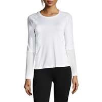 Mesh Insert Long Sleeve, White, 38, Casall Sports Wear Women