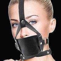 Leather Mouth Gag, musta, Shots Toys