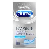 Durex - Invisible kondomi, 6 kpl