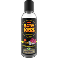 Body Kiss lämmittävä hierontaliukaste, Rasberry Licorice, 100 ml, Nature Body