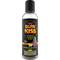 Body Kiss lämmittävä hierontaliukaste, Rhubarb Vanilla, 100 ml, Nature Body