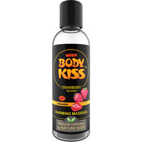 Body Kiss lämmittävä hierontaliukaste, Strawberry, 100 ml, Nature Body