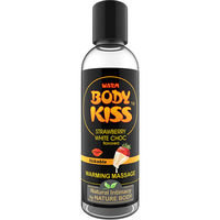 Body Kiss lämmittävä hierontaliukaste, Strawberry White Choc, 100 ml, Nature Body