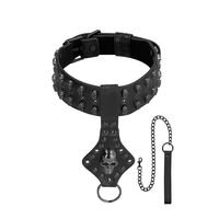 Ouch - Skulls & Bones Collar with Leash