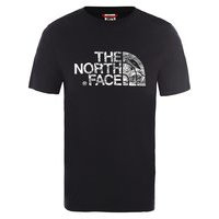 The north face woodcut dome t-shirt musta, the north face
