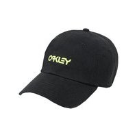 Oakley 6 panel washed cotton cap musta, oakley