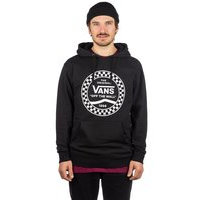 Vans checkered side stripe front hoodie musta, vans