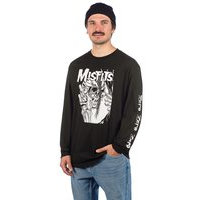 Zero x misfits evil eye longsleeve t-shirt musta, zero