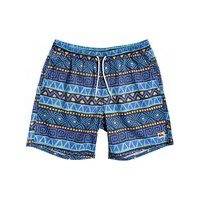 Quiksilver heritage print elasticated shorts musta, quiksilver