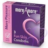 MoreAmore Fun Skin -kondomi 3 kpl