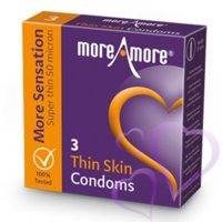 MoreAmore Thin Skin -kondomi 3 kpl