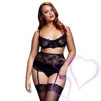 Baci - Lacy Bra & Cincher & Panty Set