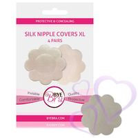 Bye Bra - Silk Nipple Covers, XL, Nude, 2 Paria