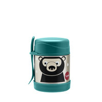 3 Sprouts - Stainless Steel Food Jar and Spork - Teal Bear