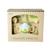 Rice - Melamine Baby Dinner Set Giftbox - Frog Print